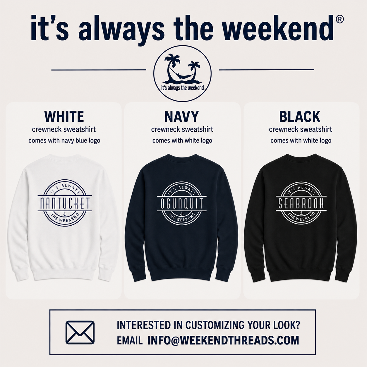 Twelve Favorite Place Crewneck Sweatshirt