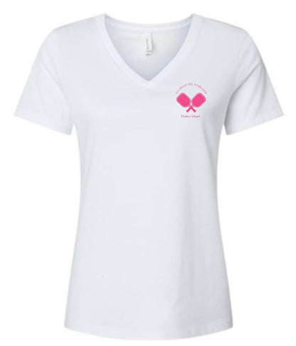 DI Pickleball Vneck - it's always the weekend®