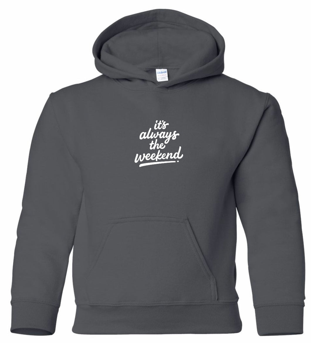 Youth Charcoal Hoodie - it's always the weekend®